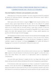 Modelli Di Lettura E Procedure Per Valutare La Comprensione Del Testo Docsity