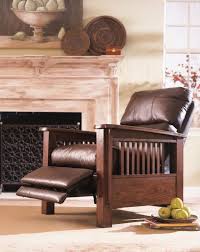 Ashley Furniture Monarch Valley Harness Full Leather High Leg Recliner Chair Ashley Mission Style Living Room Swivel Chair Living Room At Home Furniture Store