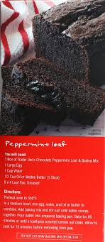 Trader Joe S Chocolate Peppermint Loaf And Baking Mix Chocolate Peppermint Baking Mix Peppermint