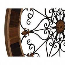 Fleur De Lis Living Metal And Wood Wall Decor In 2021 Outdoor Metal Wall Art Iron Wall Decor Wrought Iron Wall Art