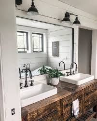 Affordable farmhouse style bathroom makeover. Bathroom Lighting Ideas Swankyden Com