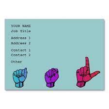 Asl Business Profile Card Zazzle Com Business Profile Business Printing Double Sided