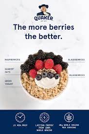 The More Berries The Better Quaker Oatmeal Recipe Delicious Breakfast Recipes Quaker Oatmeal