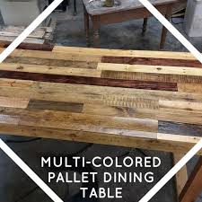 Multi Colored Pallet Dining Room Table 1001 Pallets Timber Dining Table Pallet Dining Table Diy Dining