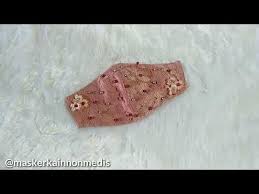 Masker Hijab Cantik Hias Payet Aksesoris Hand Made Fashionable Masker Kain Katun Toyobo Premium Youtube Kain Payet Kecantikan