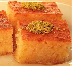 Sweet Semolina Cake With Syrup Revani Turkish Food Chef Recipe Turkish Desserts Turkish Recipes Semolina Cake