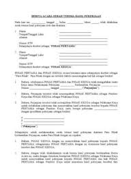 Berita Acara Hasil Terima Pekerjaan Berita Pengacara Menyerah