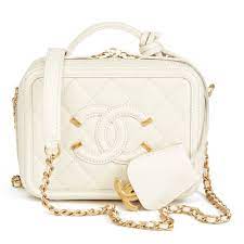 Chanel handbags pink mermaid bag luxury bags bags chanel vanity case chanel handbags black pink. Chanel Small Filigree Vanity Case 2018 Hb2508 Second Hand Handbags