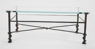 Diego Giacometti Style Wrought Iron Glass Topped Coffee Table Wrought Iron Table Wrought Iron Glass Coffee Table