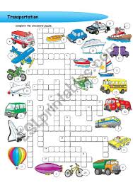 Earn rewards points by solving daily crossword puzzles on aarp games. Transportation Crossword Puzzle Esl Worksheet By Alisadedic