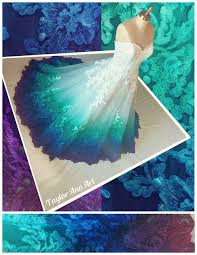 Ombre Blue Teal And Purple Wedding Dress Peacock Wedding Beach Wedding Col Purple Wedding Dress Wedding Dresses Blue Ombre Blue Wedding Dresses
