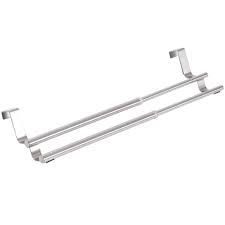 You can find many different kinds of storage cabinets. 2 Tier Retro One Over Door Extendable Towel Rack Stainless Steel Cabinet Towel Bar For Bathroom And Kitchen Towel Racks