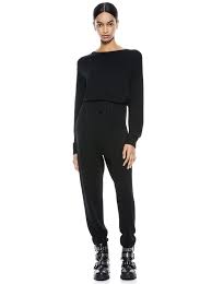 Nikita Sweater Jumpsuit In Black Alice And Olivia