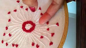 How To Make Hand Embroidery Back Stitch Flower With French Knot Manualidades Bordado Brasileno Bordado Fantasia