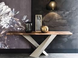 Stratos Console With Base In Titanium Black Or Graphite Embossed Lacquered Steel Top With I Modern Console Tables Contemporary Console Table Modern Console