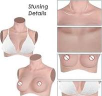 Générique Formes De Poitrine en Silicone, Plaques De Poitrine Légères en  Coton De Soie/Remplissage en Silicone, Faux Seins pour Les Travestis Drag  ...