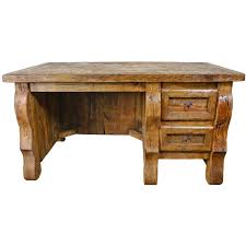 Selling rustic mexican furniture and handcrafted pine furniture for home, cabin or office in southwestern and western decor. Old Wood Desk W Single Drawers Zpico100 Home Office Desks Evridges Furniture