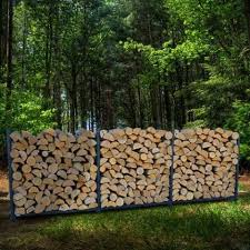 A full cord, also referred to as a cord, is a stack of wood that measures 4 feet (1.2 m) wide, 4 feet (1.2 m) tall, and 8 feet (2.4 m) long. Woodeze 1 1 2 Face Cord Firewood Rack Firewood Rack Firewood Outdoor Firewood Rack