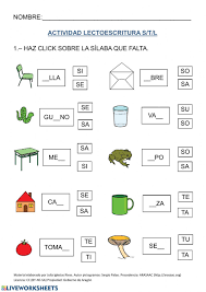 Material didáctico para preescolar por canva. Letras S T L Ficha Interactiva Y Descargable Puedes Hacer Los Ejerc Libros De Lectoescritura Actividades De Lectura Preescolar Actividades Para Lectoescritura