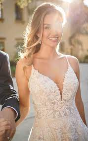 Modern A Line Wedding Dress With Beaded Lace Stella York Wedding Dresses Stella York Wedding Dress Stella York Wedding Gowns Wedding Dresses