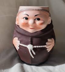 Vintage Deruta Pottery Large Friar Tuck Monk Mug