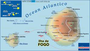 Cap vert), which is located in nearby senegal and is the nearest point on the continent. Map Of Fogo Island In Cape Verde Welt Atlas De