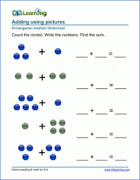 Some games test kindergarteners' ability to use a calculator. Free Preschool Kindergarten Simple Math Worksheets Printable K5 Learning