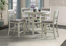 Lindsey adjustable height counter dining table. Amherst White Counter Height 5pc Dining Set Evansville Overstock Warehouse