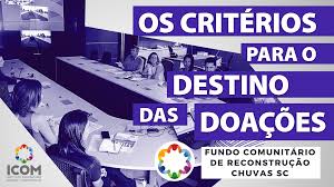 We did not find results for: Os Criterios Para O Destino Das Doacoes Fundo Comunitario De Reconstrucao Icom Instituto Comunitario Da Grande Florianopolis