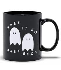 Create fun halloween gifts for kids and adults with personalized mugs that feature a scary, spooky halloween theme. Black Halloween Mug Ghost Mug Cute Halloween Mug What It Do Etsy In 2021 Halloween Mug Mugs Halloween Cups
