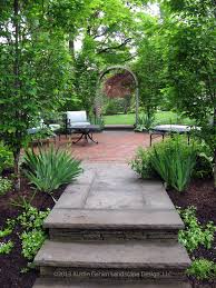 European Hornbeam Frame The Circular Brick And Bluestone Patio Of The Shade Garden Southport Ct Shade Garden Serenity Garden Dream Garden