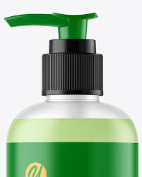 Frosted Liquid Soap Bottle With Pump Mockup In Bottle Mockups On Yellow Images Object Mockups