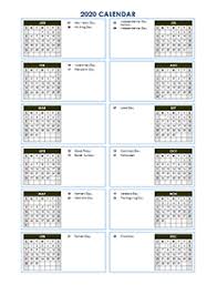Find information about upcoming conferences, webinars, commemorative month activities, and other current events each month. 2020 Annual Calendar Vertical Template Free Printable Templates