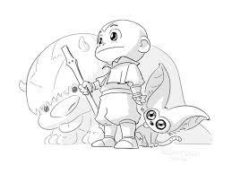 Every picture is marked by numbers, paint your favorite coloring pages by following the numbers. Chibi Avatar The Last Airbender Coloring Pages Novocom Top