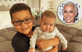 Amber Rose's Son Sebastian Enjoys Baby Brother Slash's Funny Faces