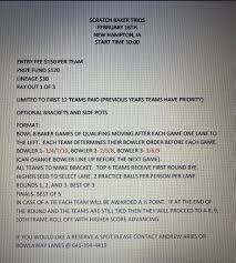 Trio Baker Scratch tournament