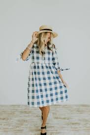 Light Blue Buffalo Plaid Summer Dress Roolee Buffalo Plaid Dress Plaid Summer Dress Plaid Dress