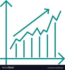 growing chart graph icon business arrow