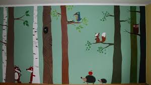 Nach Mehrtagigem Einsatz In Toms Krippe Ist Die Wand Fertig Nach Den Blattern Kamen Die Tiere Natur Kinder Zimmer Kinderzimmer Wandgestaltung Kinderzimmer