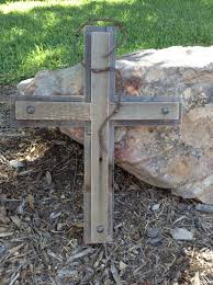 Reclaimed Wood Double Cross With Barbed Wire And Decorative Nails Order From Us On Facebook Mt Pockets Frisco Reclaimed Wood Decor Wood