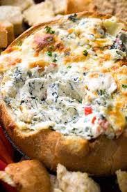 Hot Spinach And Artichoke Dip In A Bread Bowl Spend With Pennies