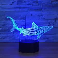 Shark 3d Led Illusion Night Light Lamp Lumin Store
