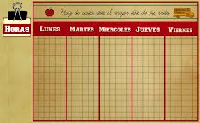 Imprimible Gratis Horario Escolar Retro Horario Escolar Normas De Clase Imprimibles