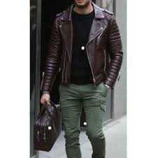 Men Dark Burgundy Color Motorcycle Fashion Leather Jacket Leather Jackets Mens Street Style Leather Jacket Style Leather Jacket Men