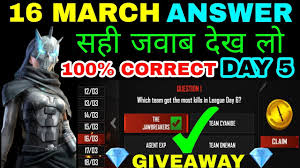 In recent times, the 28 th august 2021 is the first. 16 March Free Fire Ultimate Challenge All Answers Today Free Fire Quiz Day 5 Ffic Ffbc Youtube