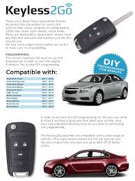 Flipkey with remote instructions are posted below. Amazon Com Keyless2go Replacement For New Keyless Remote 4 Button Flip Car Key Fob For Equinox Verano Sonic And Other Vehicles That Use Fcc Oht01060512 Automotive