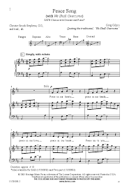 Sam ladipo the highlights crew. Peace Song Satb By Greg Gilpin J W Pepper Sheet Music