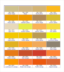 Ral Colour Chart Free Download Www Bedowntowndaytona Com