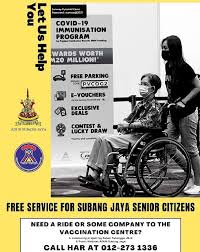 Subang jaya adalah salah satu kota yang terletak di petaling, selangor, malaysia, dalam kawasan lembah kelang. Malaysian Politicians Offering Free Transport Service To Senior Citizens Pwd And Pregnant Women To Vaccination Centres Life Malay Mail