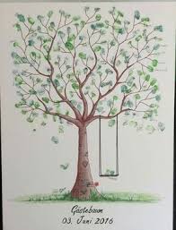 Wedding Tree Fingerabdruck Baum Hochzeit Geschenk Taufe Leinwand 50x70cm 60x80cm Fingerabdruck Baum Hochzeit Baum Hochzeit Und Fingerabdruck Baum